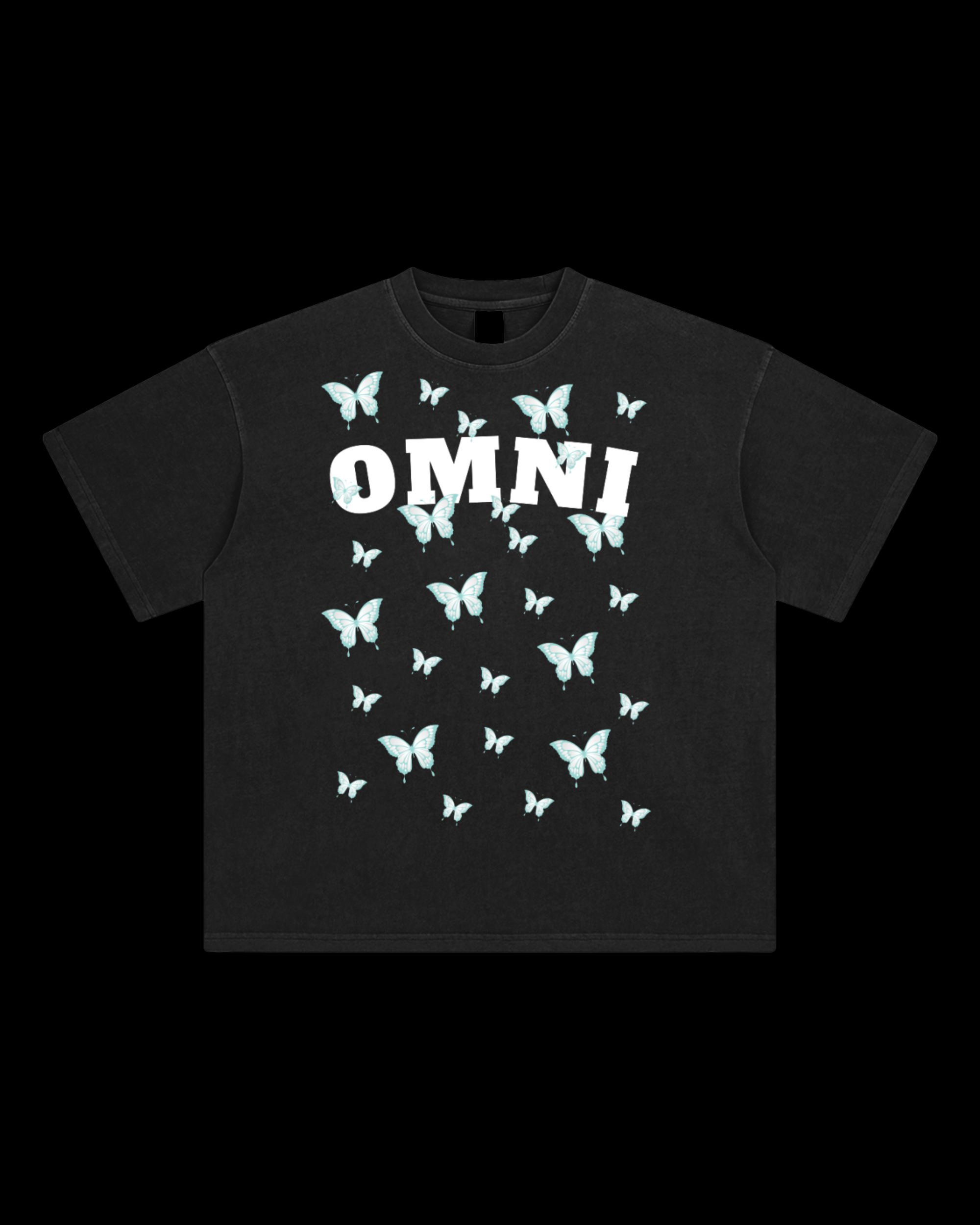 Enzyme Washed Tee | Butterflies