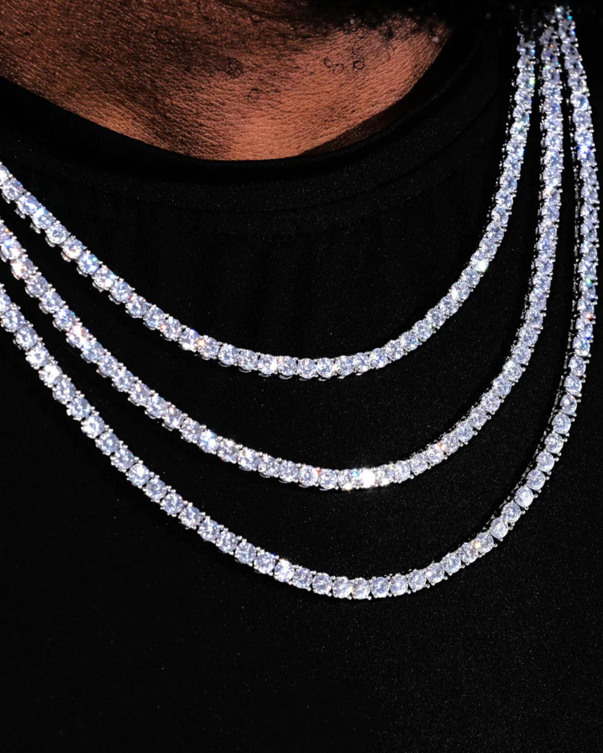 Premium Tennis Necklace | Silver