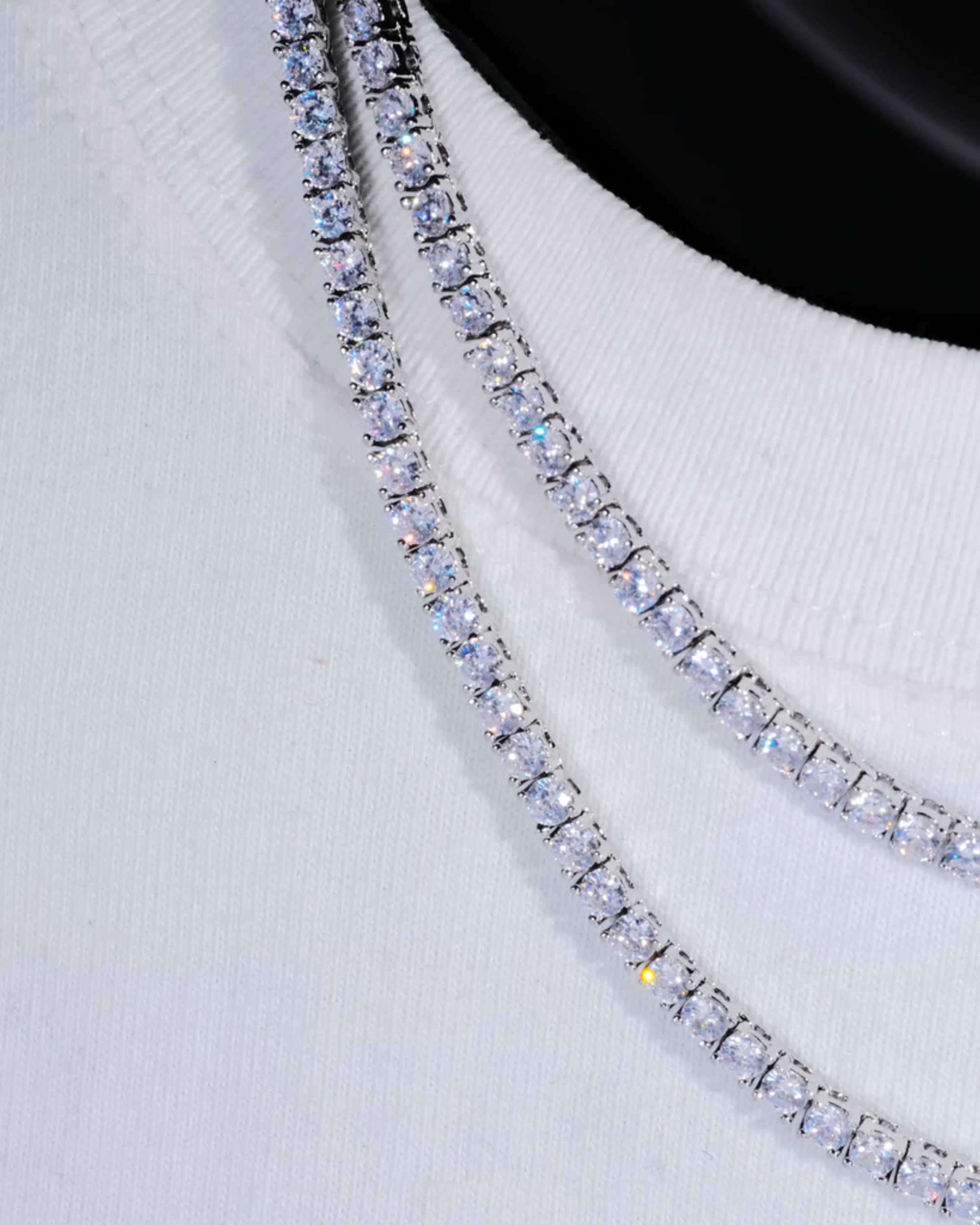 Premium Tennis Necklace | Silver