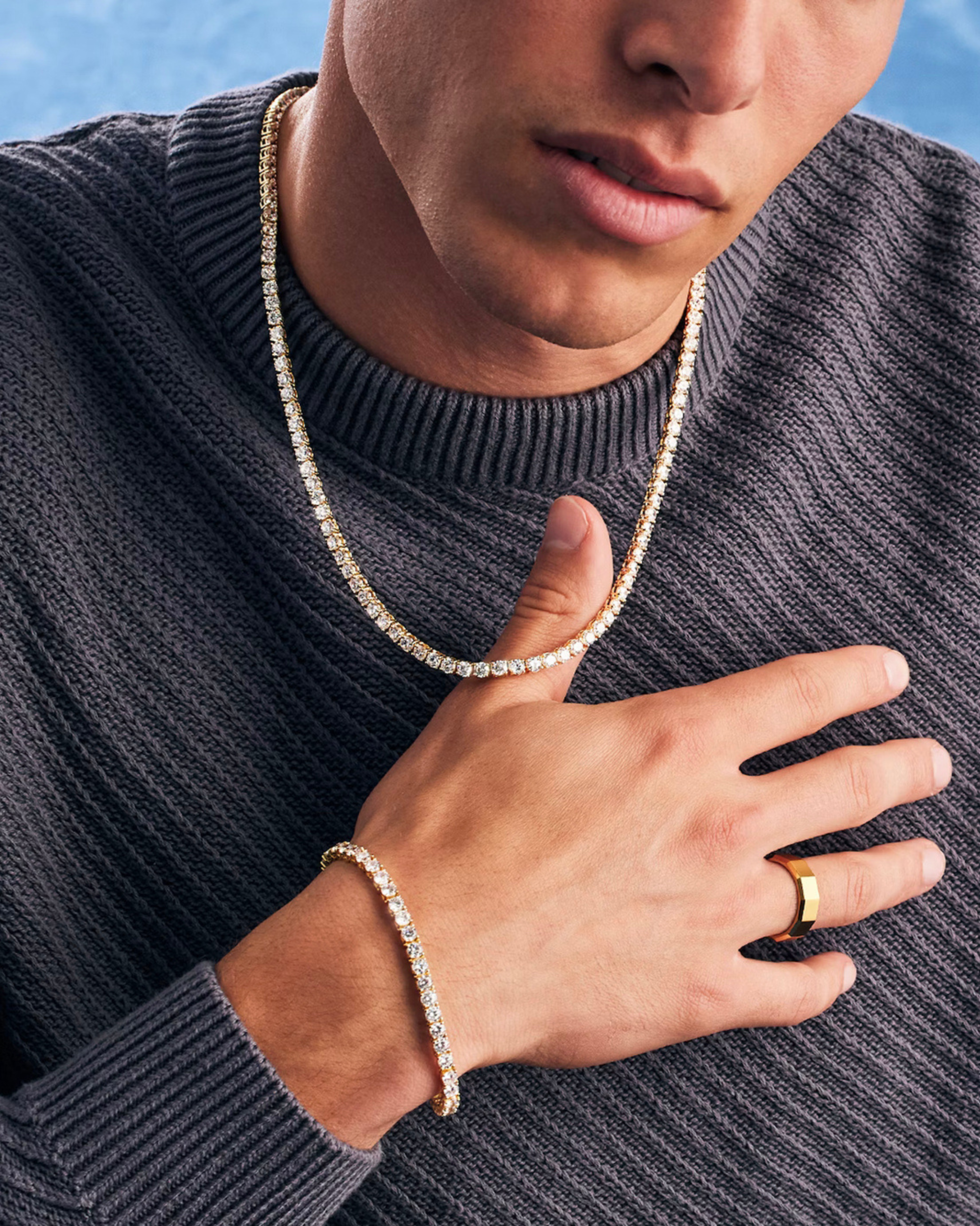 Premium Tennis 2 Piece Set | Gold