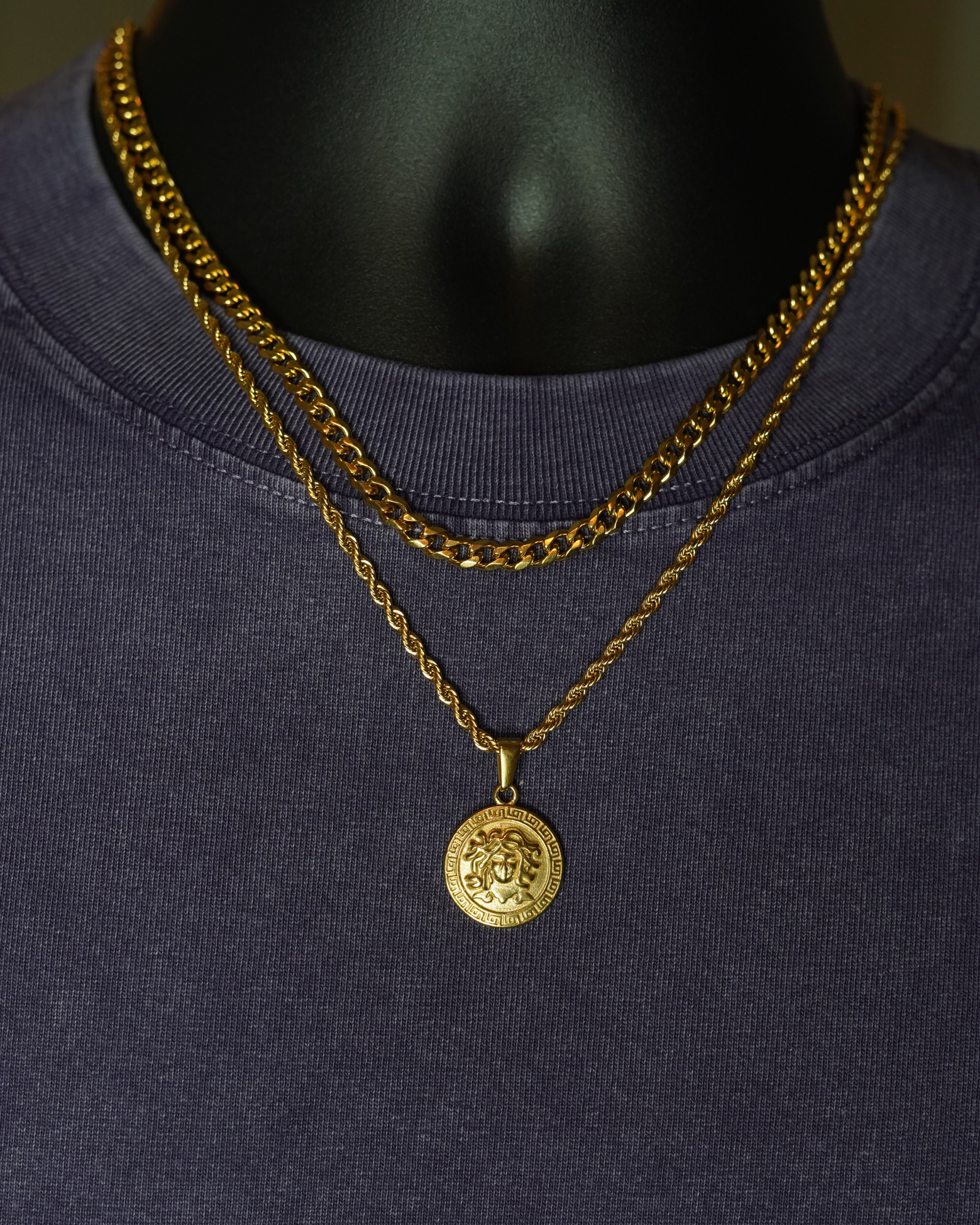 Medusa Rope + Cuban 5mm  | Gold