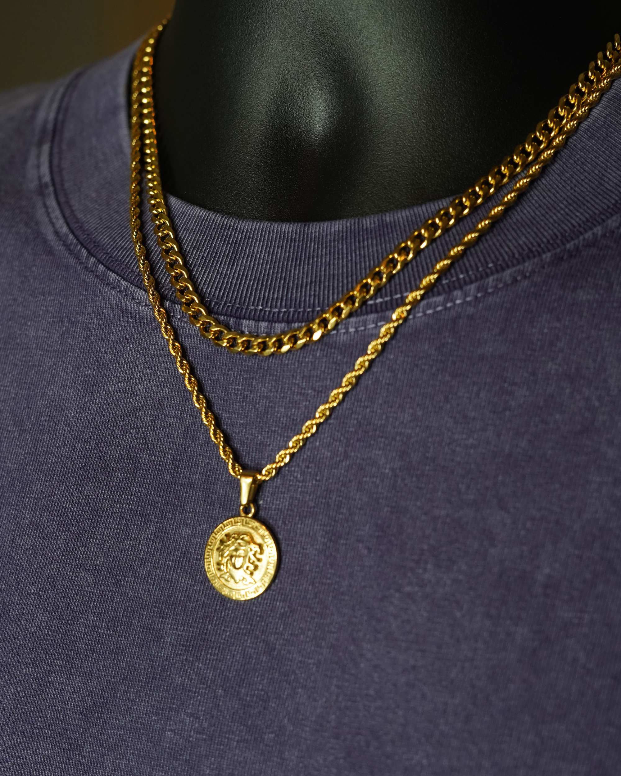 Medusa Rope + Cuban 5mm  | Gold