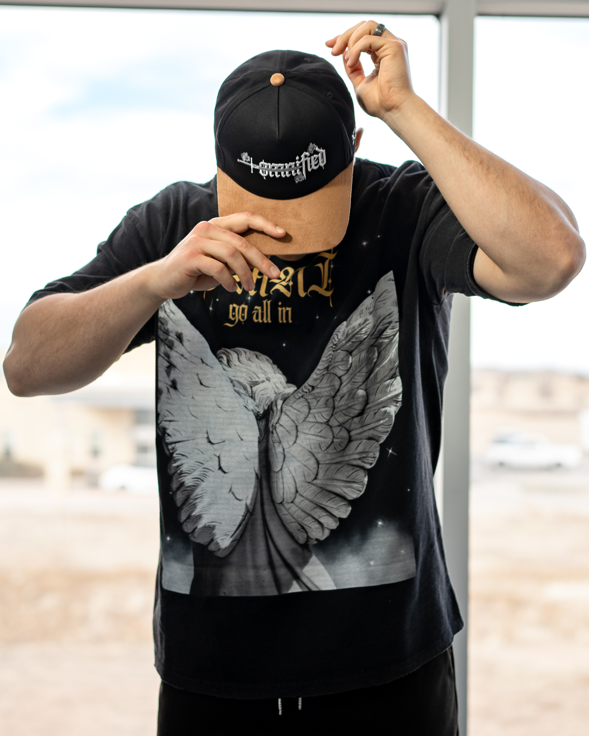 Relaxed Frayed Tee | Angel