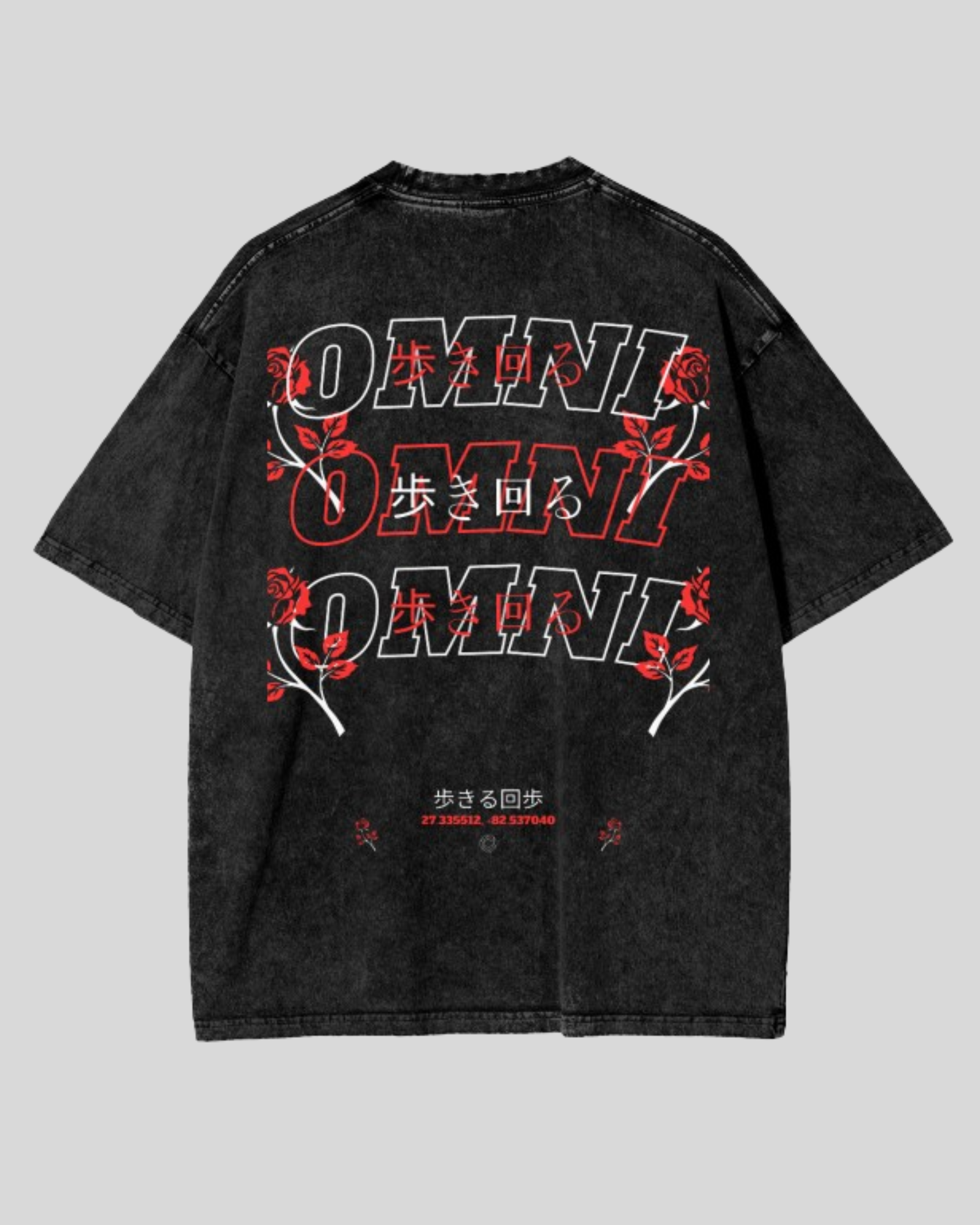 Relaxed Stonewash Tee | Roses (#2)