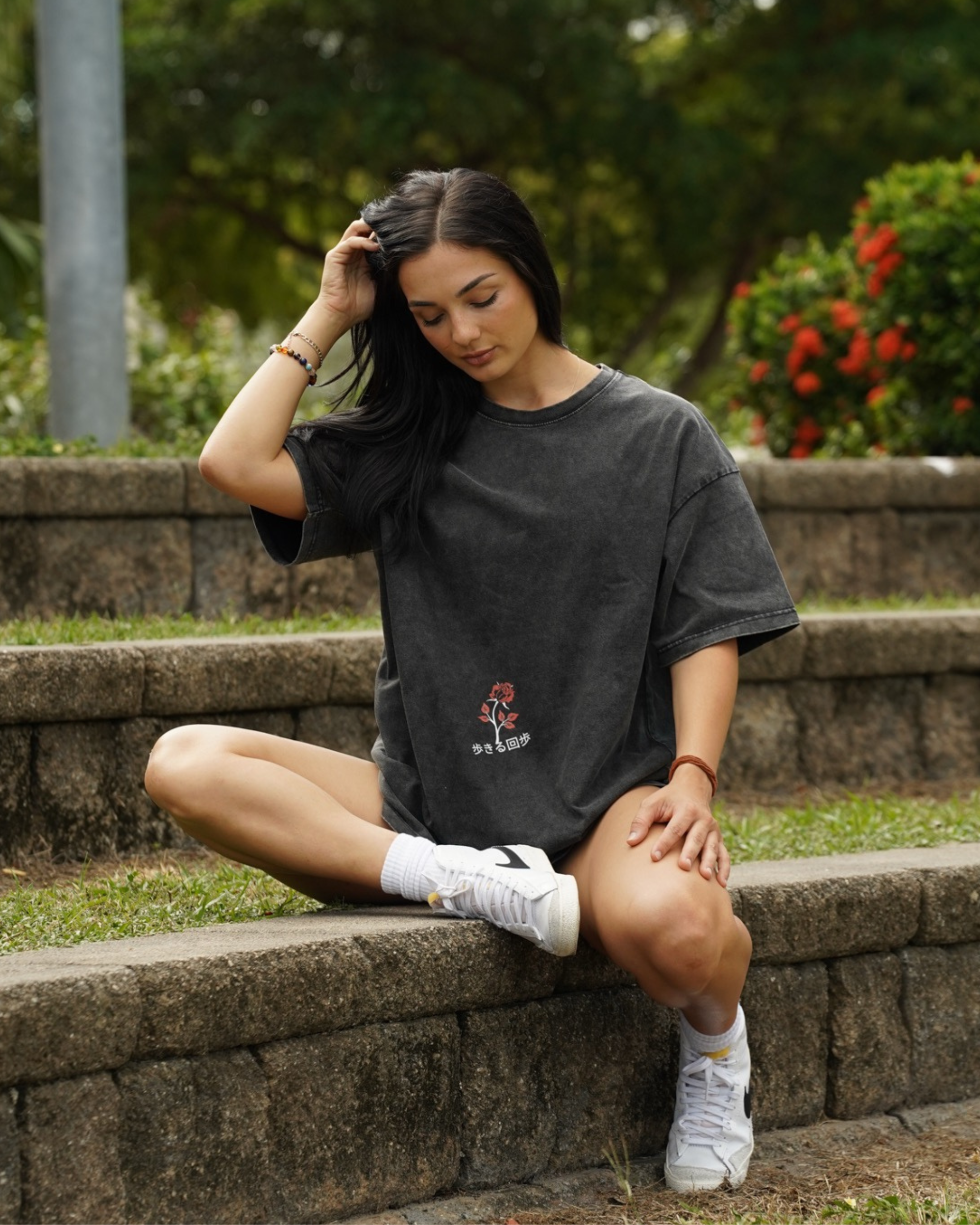Relaxed Stonewash Tee | Roses