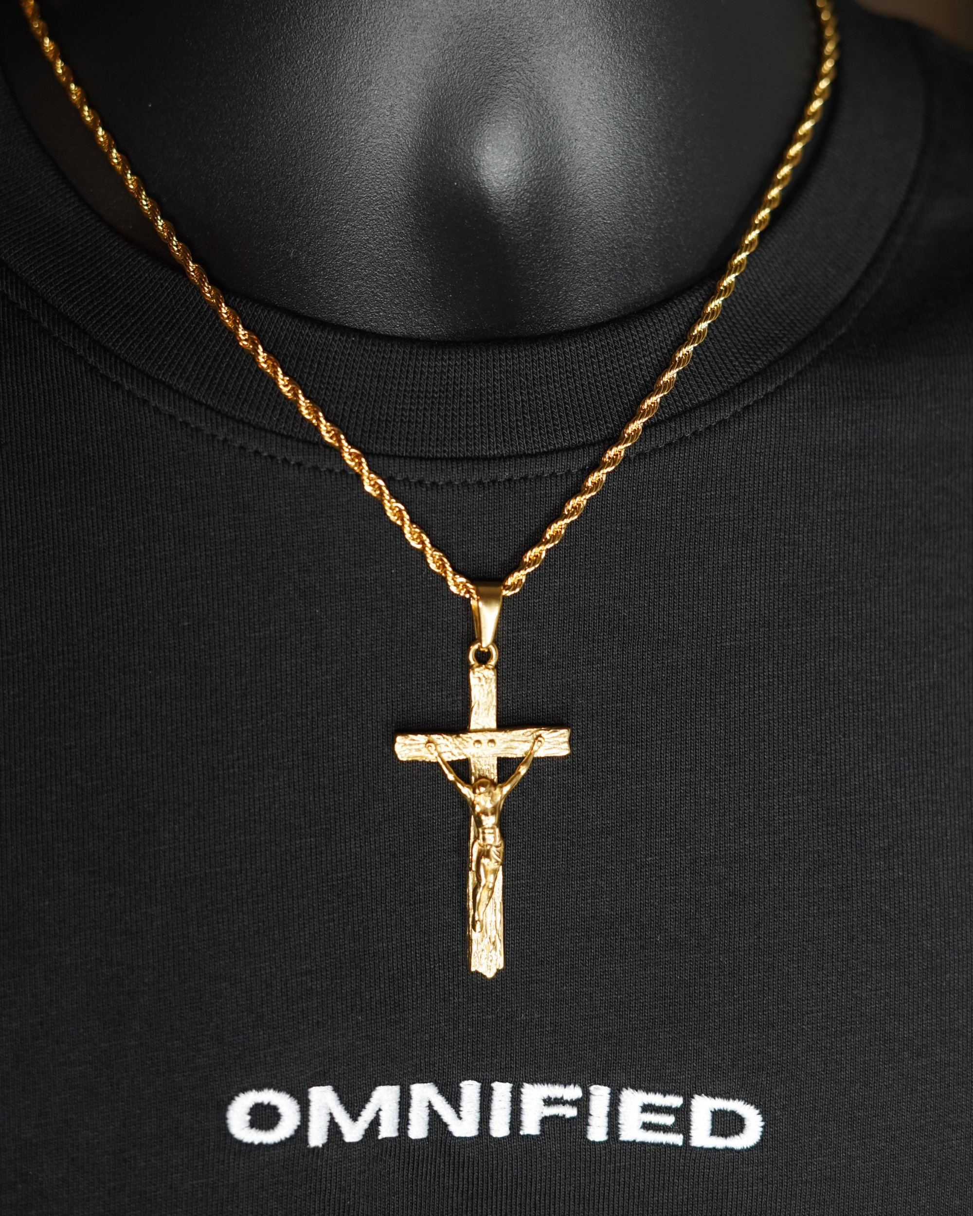 Cross (3mm Rope) | Gold