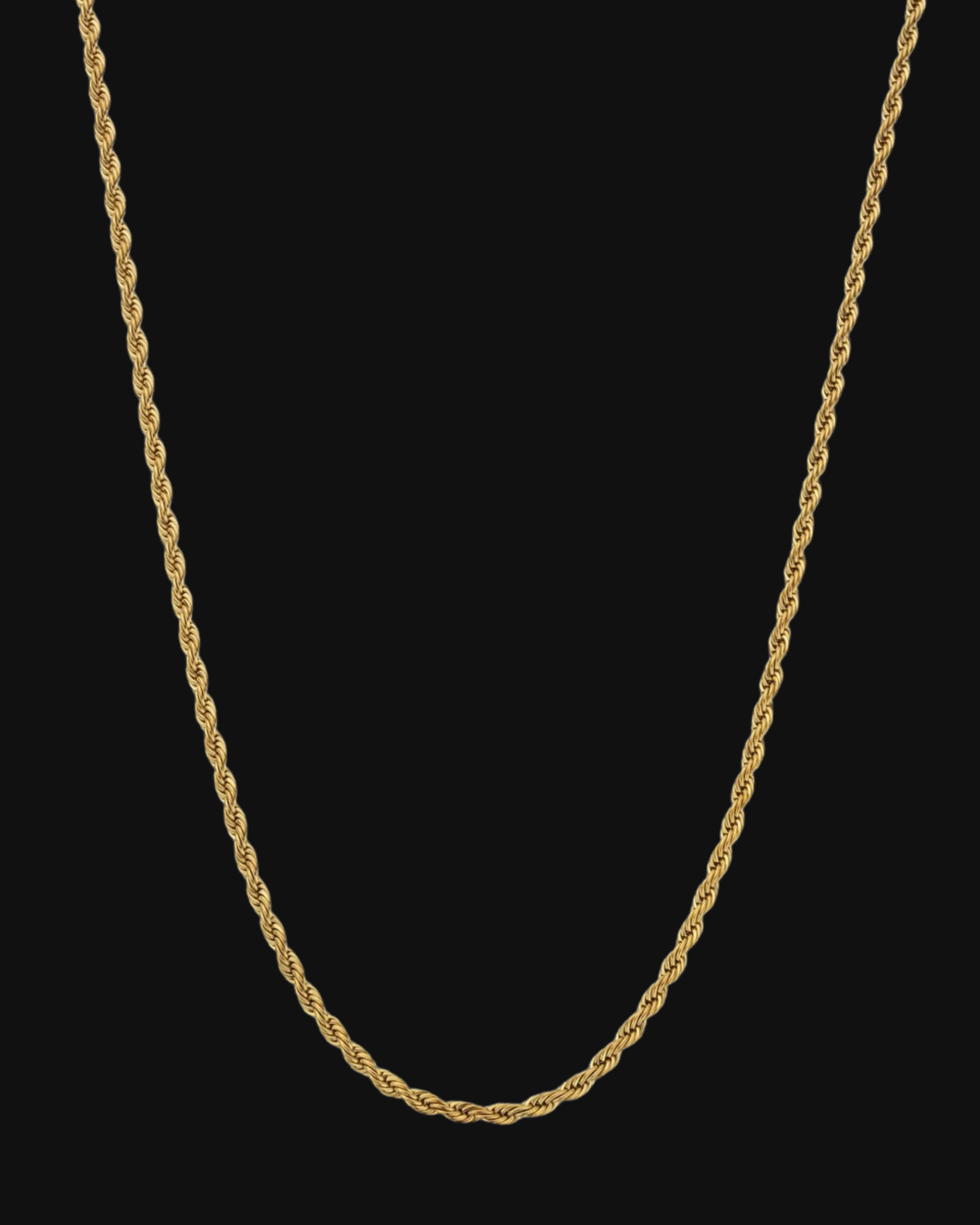Rose Wheat + Rope 3mm | Gold