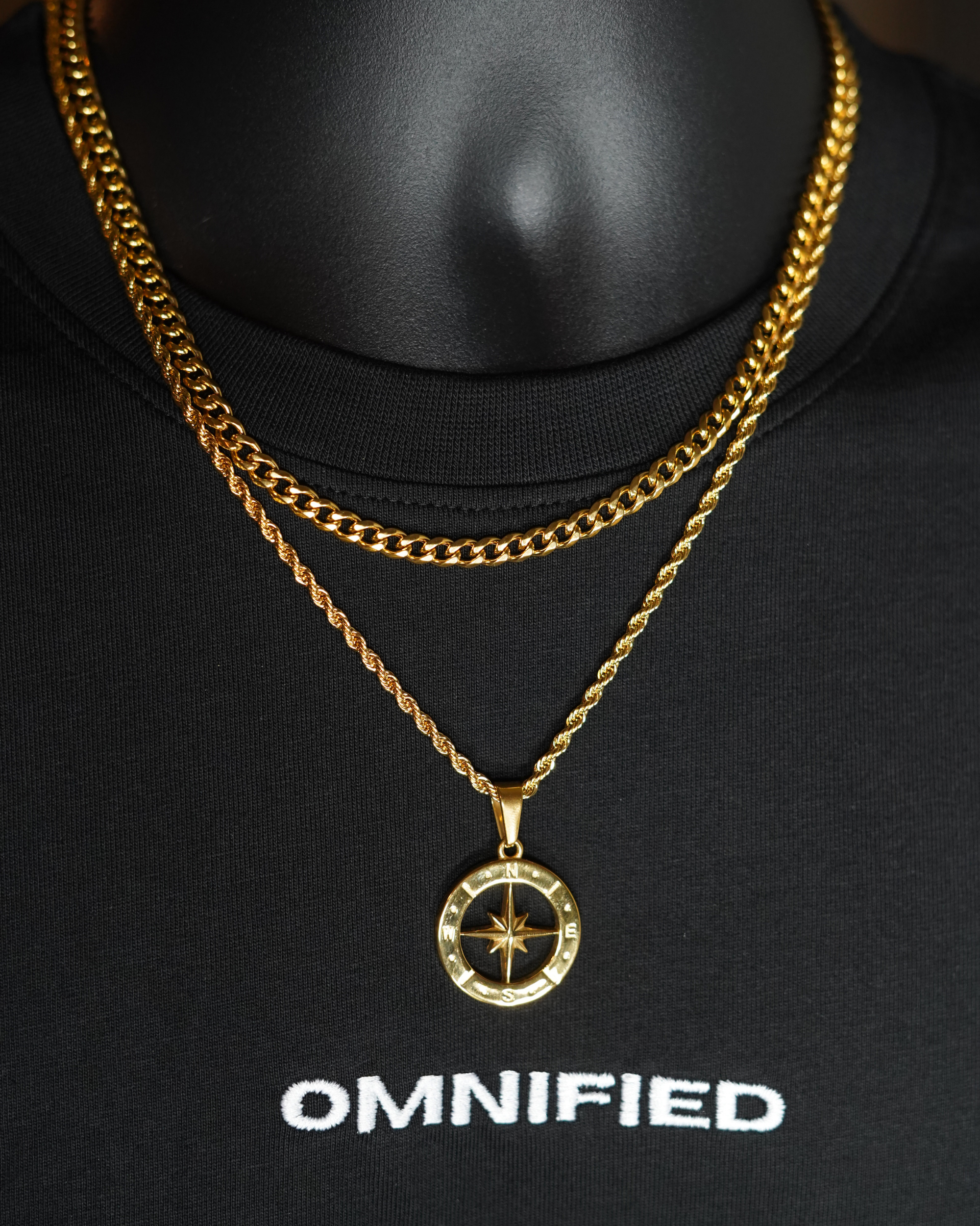 Compass Rope + Cuban 5mm | Gold