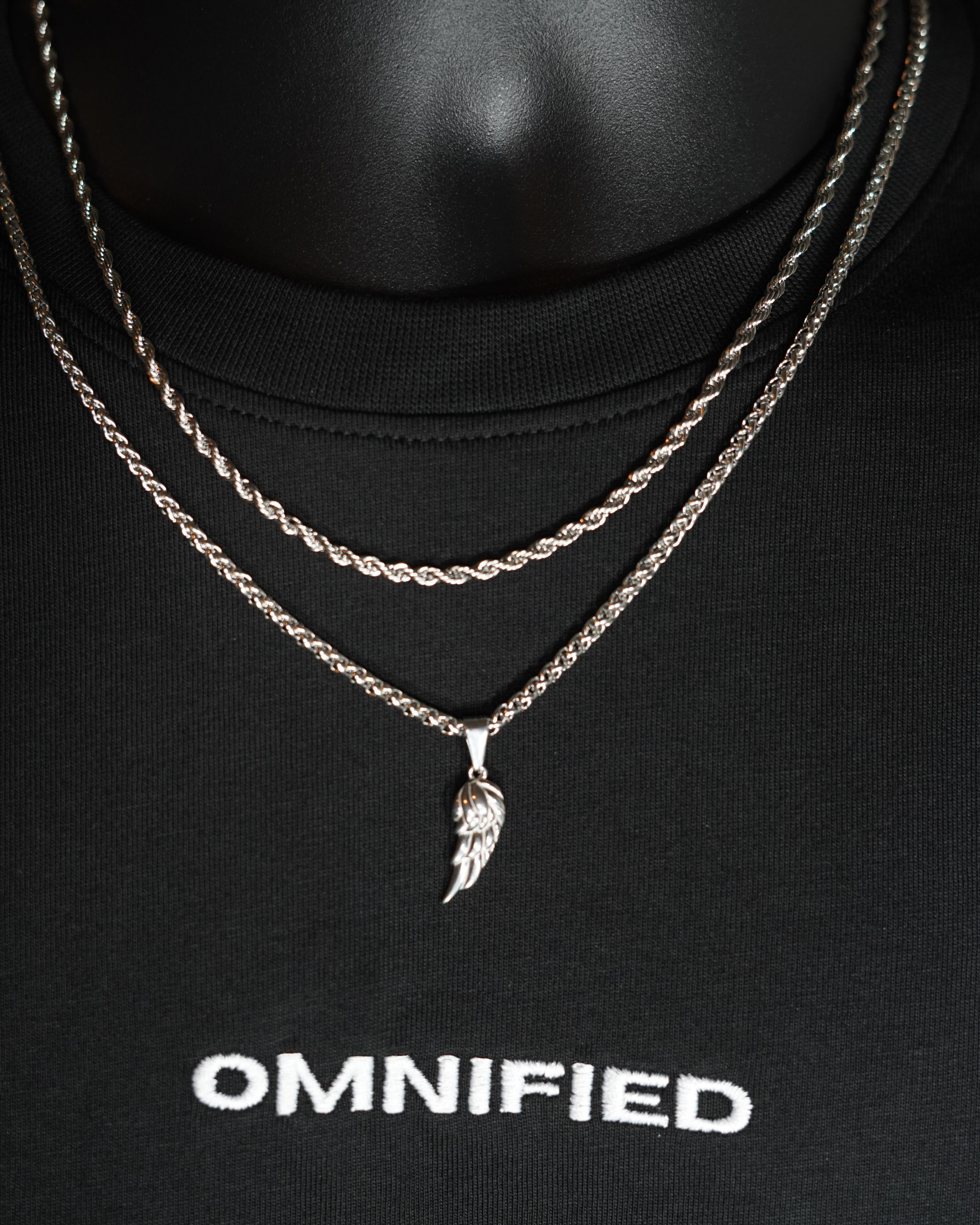 Wing Wheat + Rope 3mm | Silver