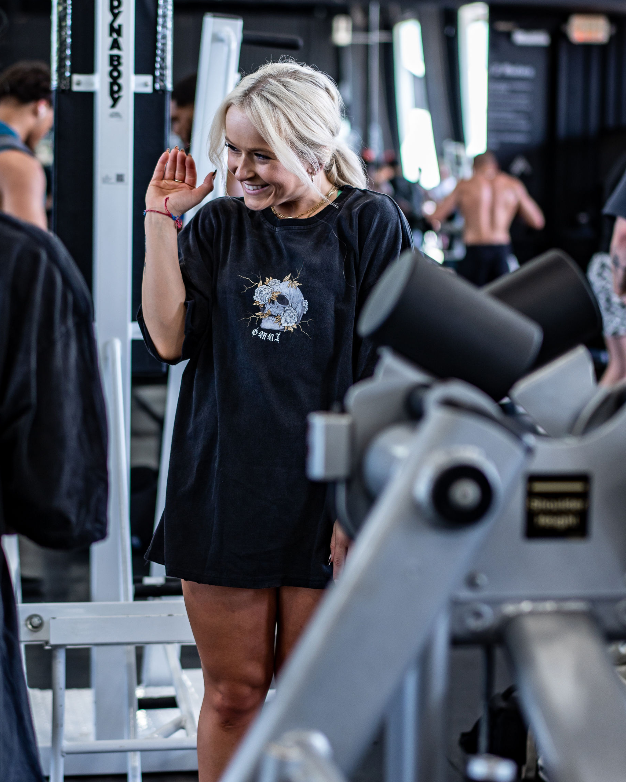 Relaxed Frayed Tee | Obsidian Skull