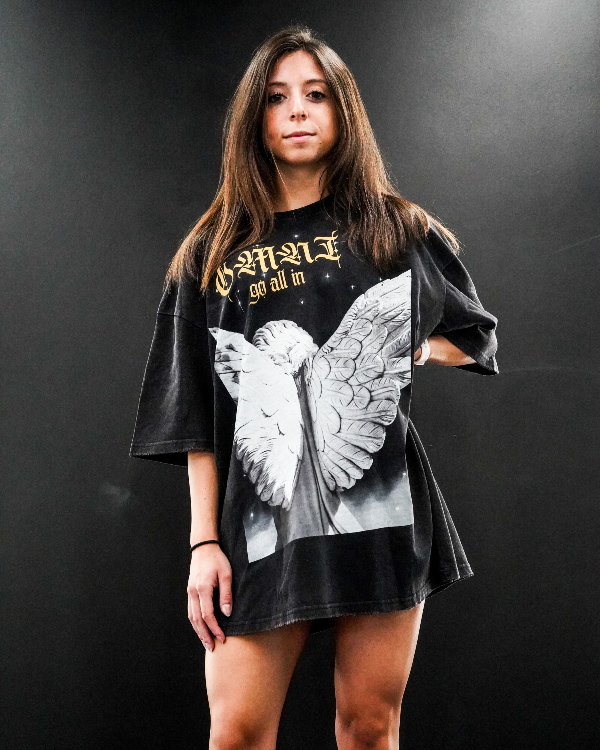 Relaxed Frayed Tee | Angel