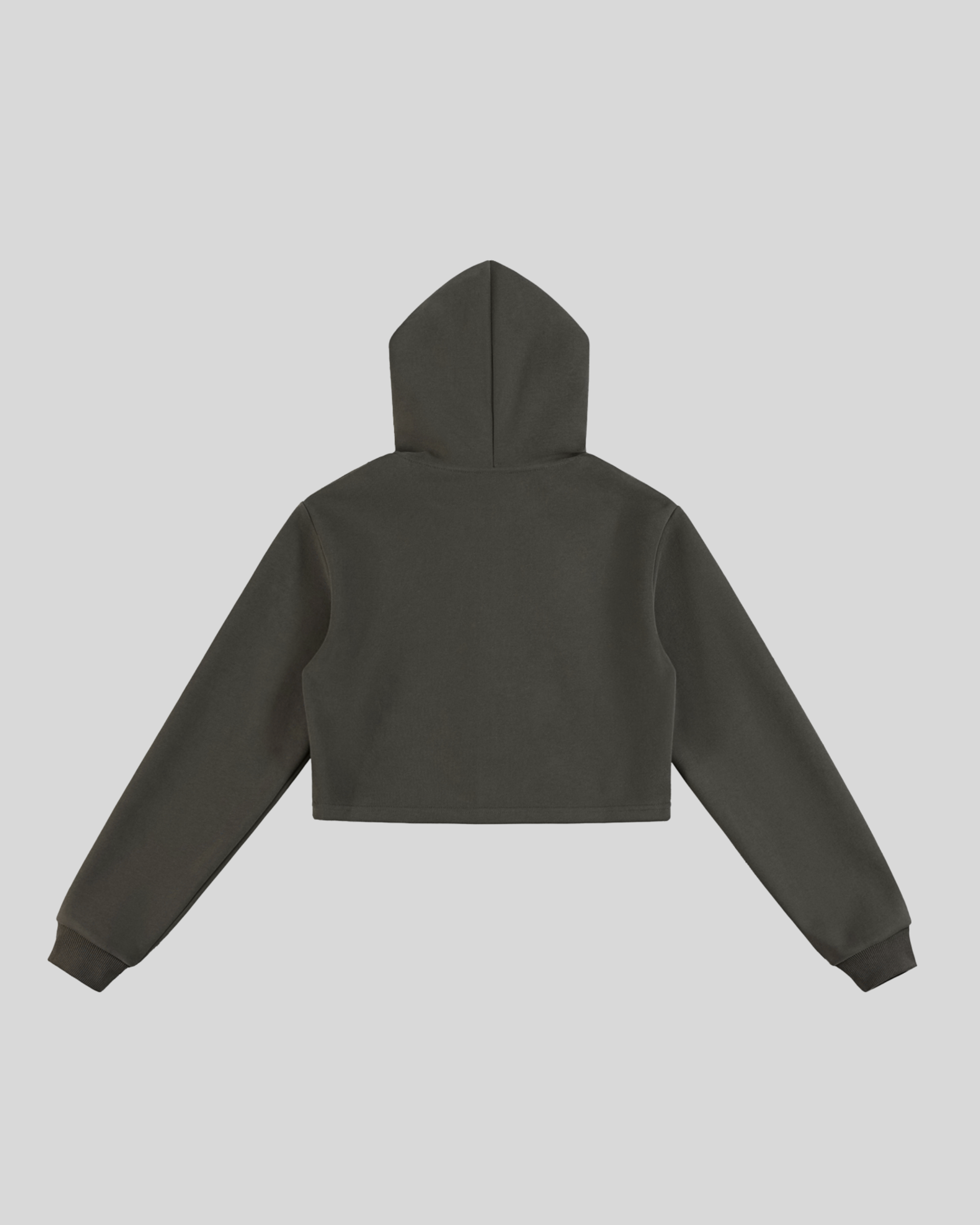 Essential Cropped Zip-Up Hoodie