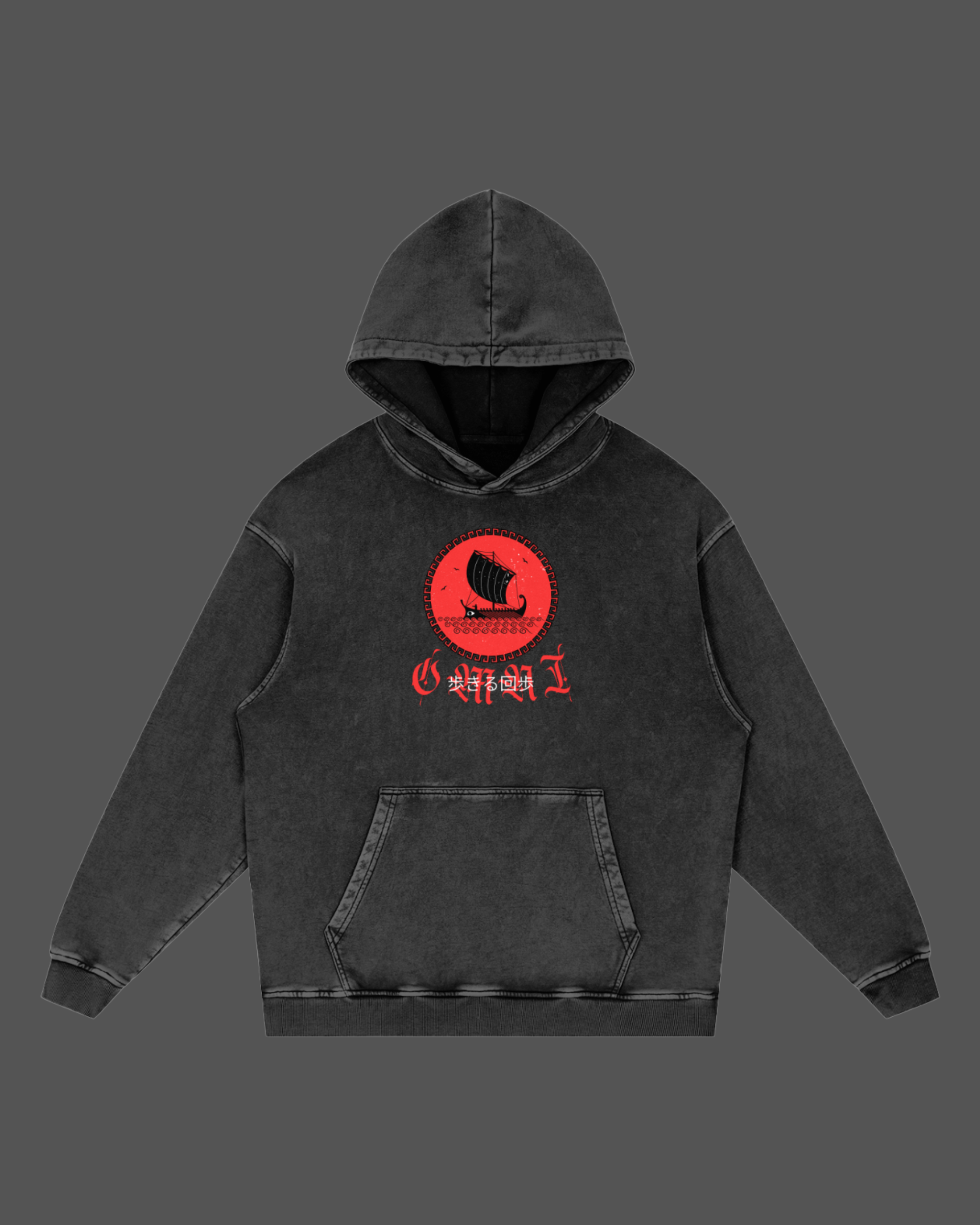 Stonewash Hoodie | Red Sea