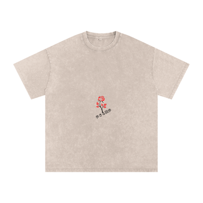 Snow Washed Oversized Cotton T-Shirt