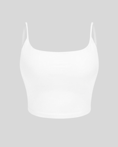 Hugs Scoop Back Cropped Tank