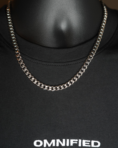 Cuban 7mm + Wheat 3mm | Silver