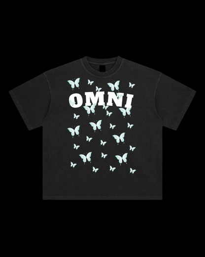 Enzyme Washed Tee | Butterflies