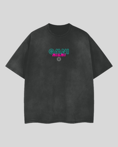 Relaxed Frayed Tee | Miami Neon
