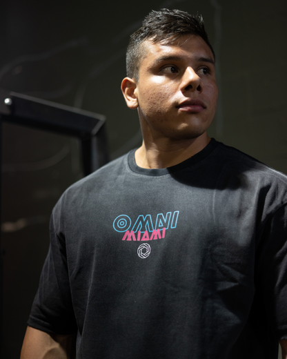 Relaxed Frayed Tee | Miami Palms