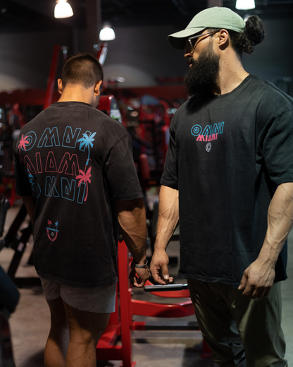 Relaxed Frayed Tee | Miami Palms