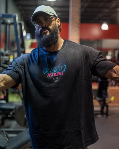 Relaxed Frayed Tee | Miami Neon