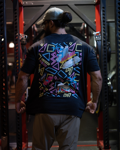 Relaxed Frayed Tee | Miami Neon