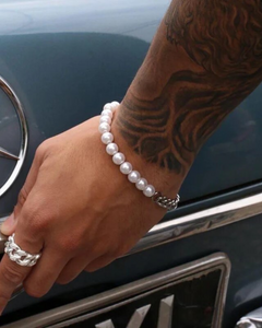 Pearl / Cuban Bracelet