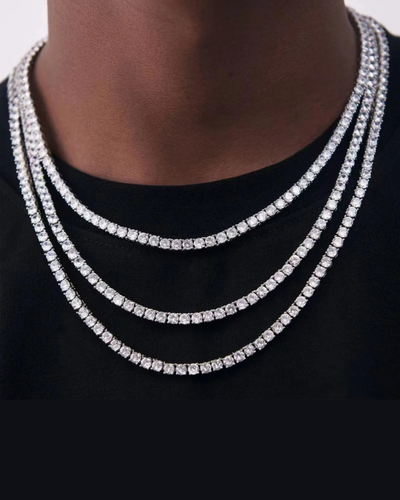 Premium Tennis Necklace | Silver