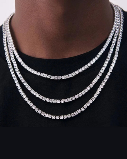 Premium Tennis Necklace | Silver