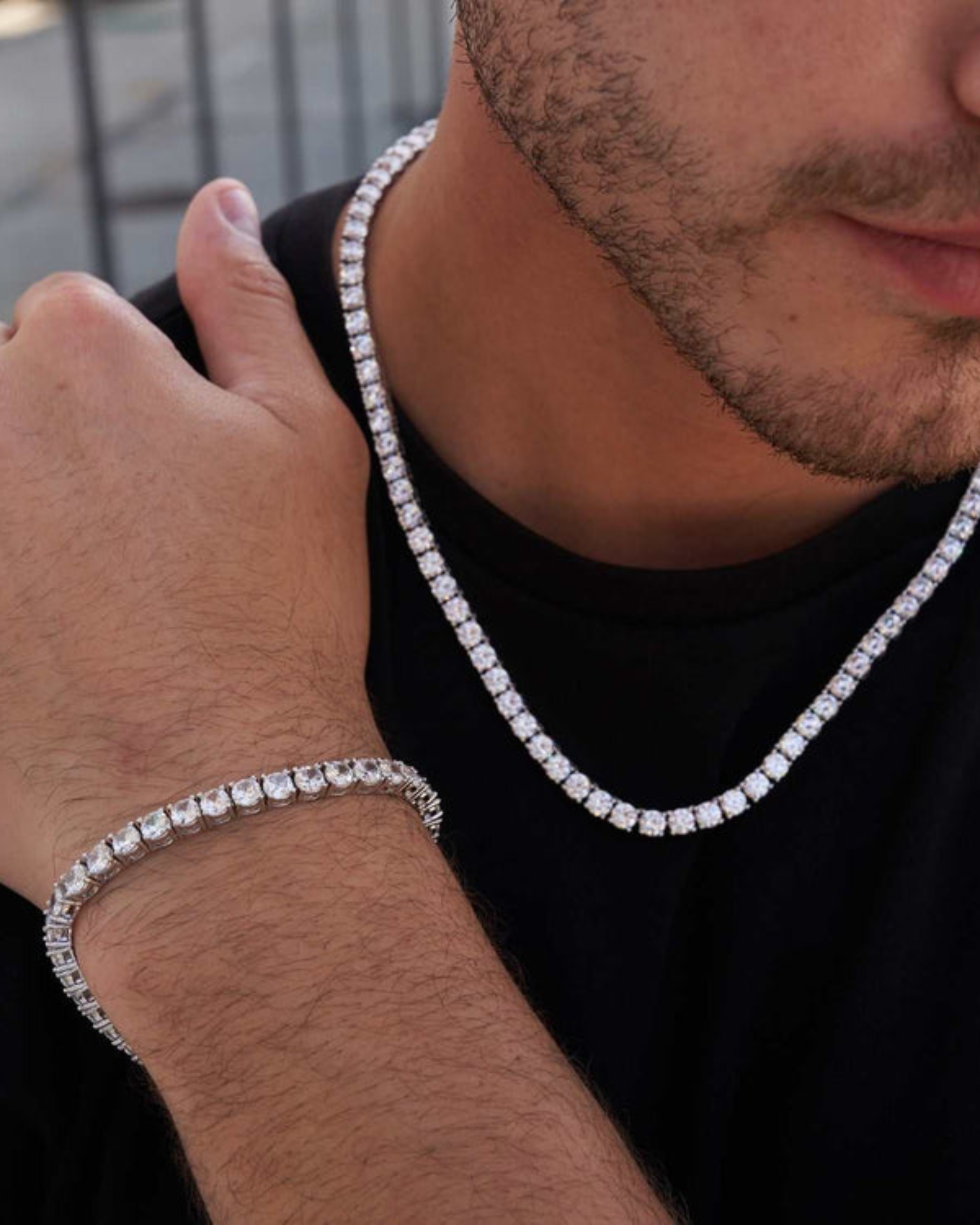 Premium Tennis 2 Piece Set | Silver