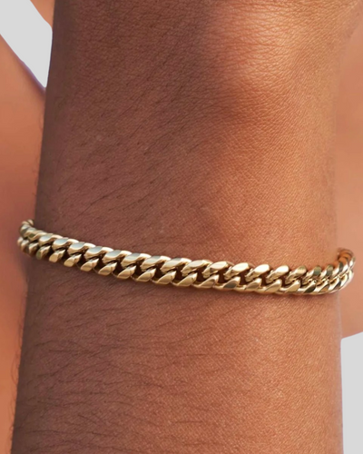 Cuban Bracelet 5mm | Gold
