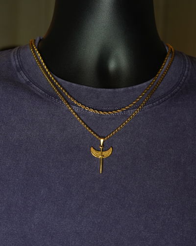 Winged Sword Wheat + Rope 3mm  | Gold