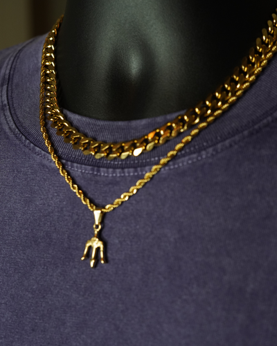 Trident Rope + Cuban 9mm  | Gold