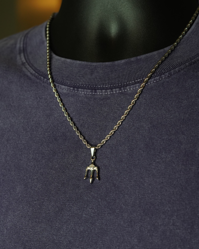 Trident Rope + Cuban 9mm  | Silver