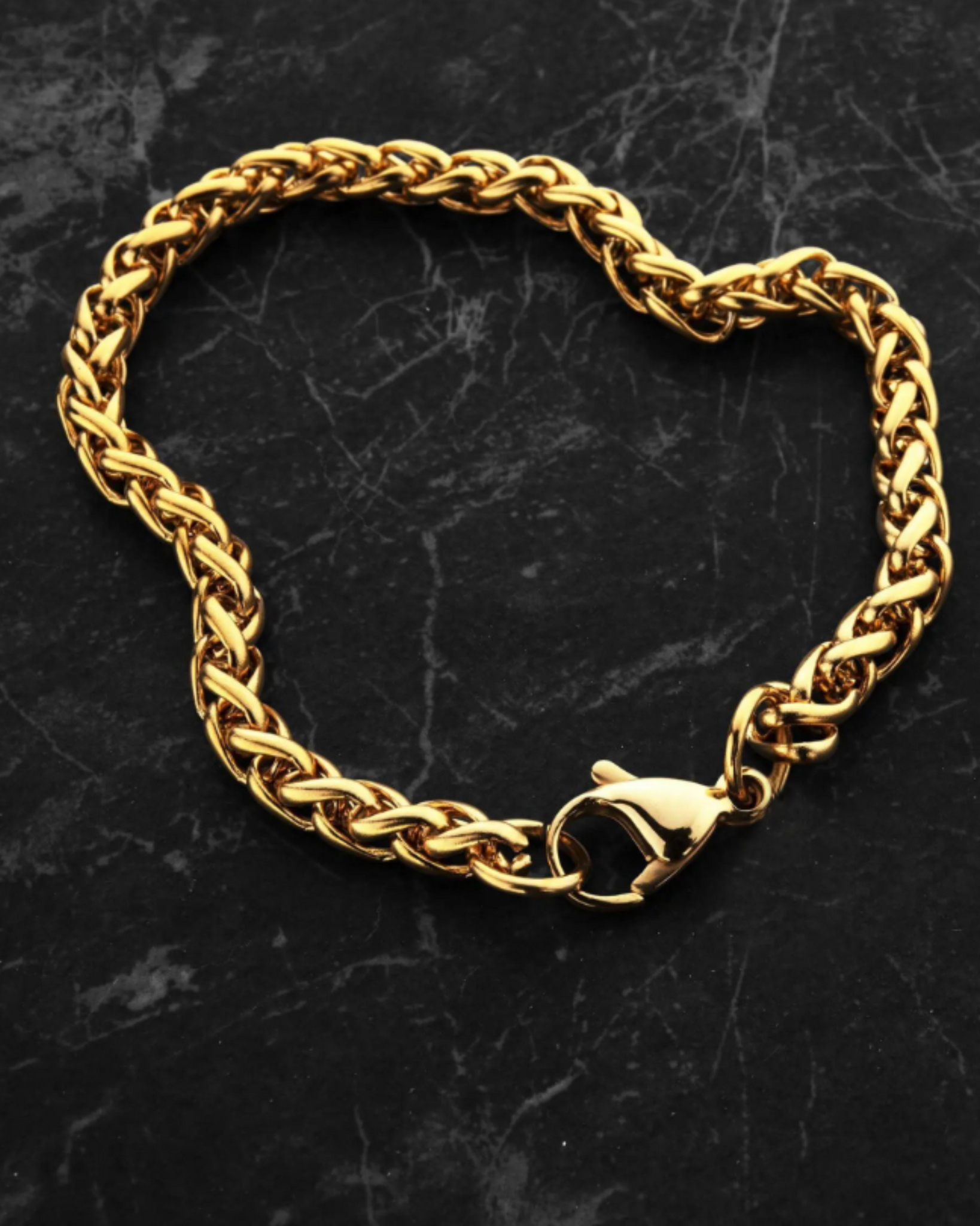 Wheat Bracelet & Necklace Set | Gold