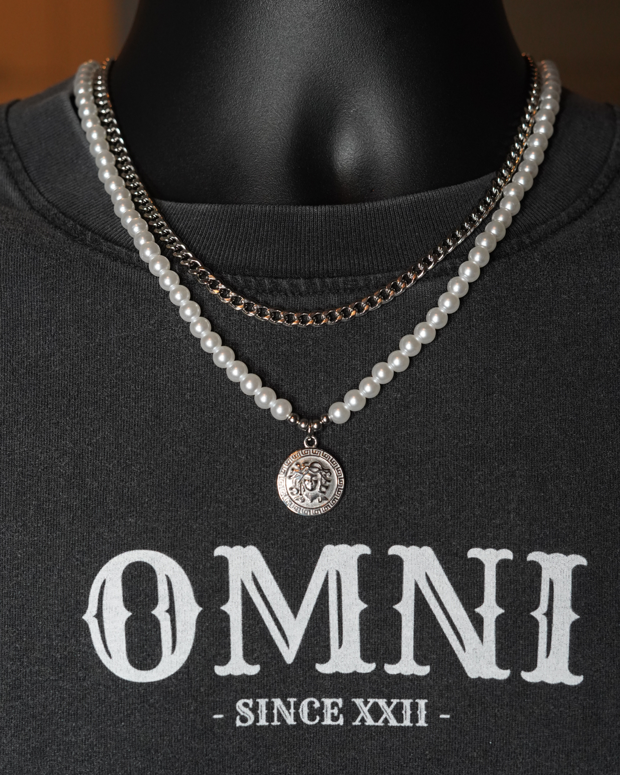 Pearl Pendant x 5mm Cuban | Medusa