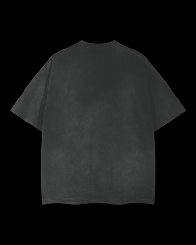 Relaxed Frayed Tee | Fog Skull