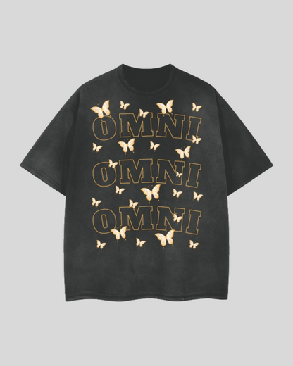 Relaxed Frayed Tee | Butterflies