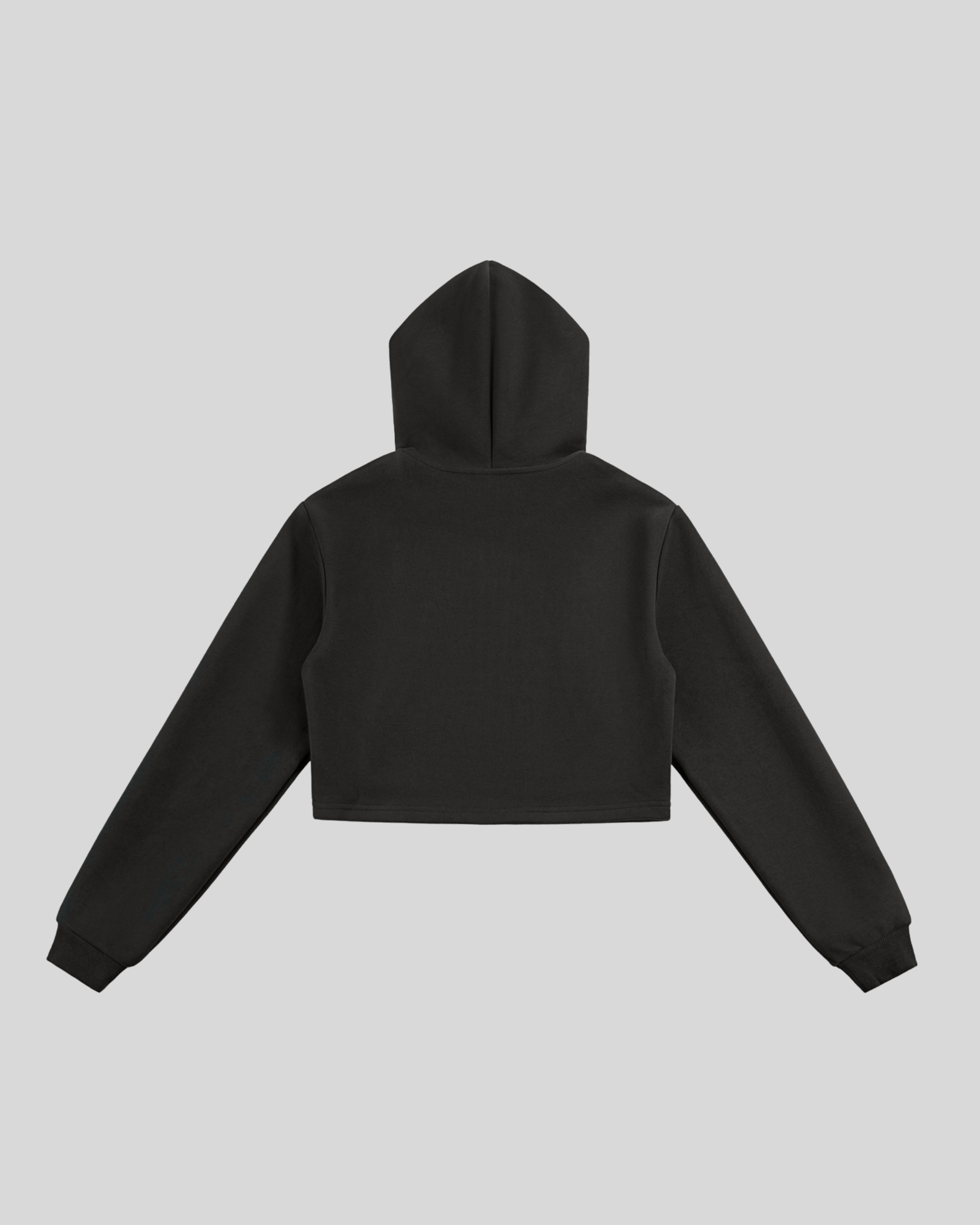 Essential Cropped Zip-Up Hoodie