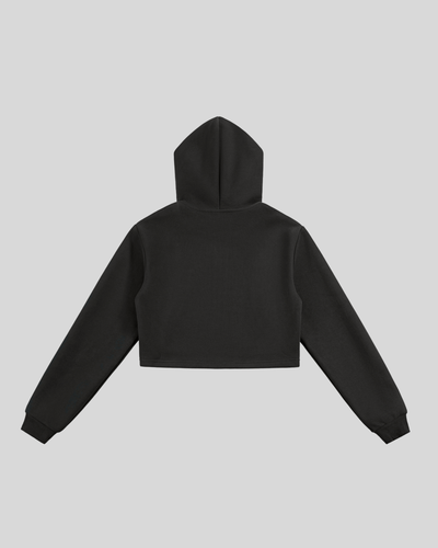 Essential Cropped Zip-Up Hoodie