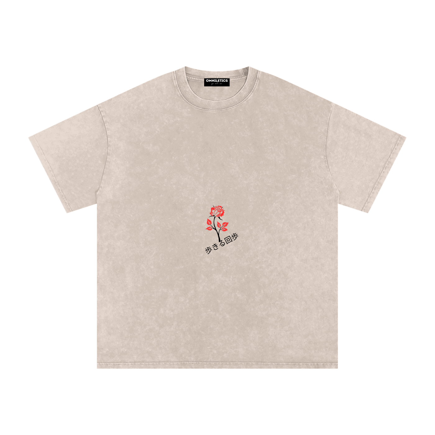 Snow Washed Oversized Cotton T-Shirt