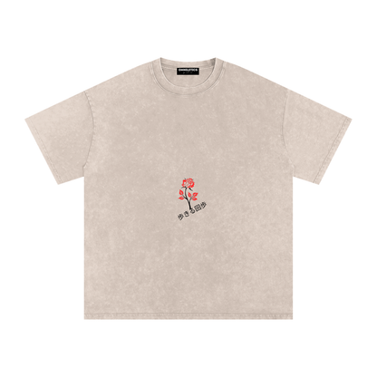 Snow Washed Oversized Cotton T-Shirt