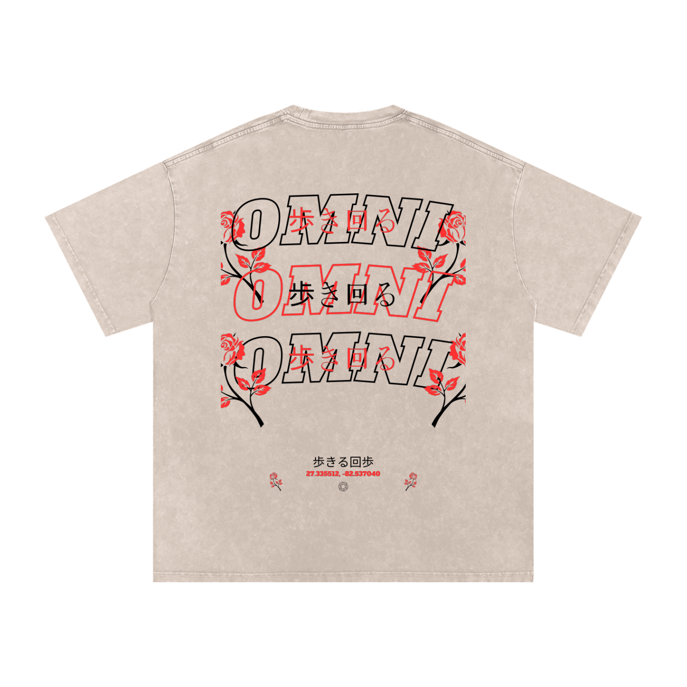 Snow Washed Oversized Cotton T-Shirt