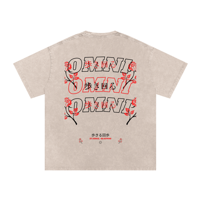 Snow Washed Oversized Cotton T-Shirt