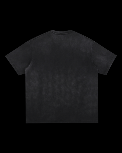 Relaxed Frayed Tee | Electric Skull