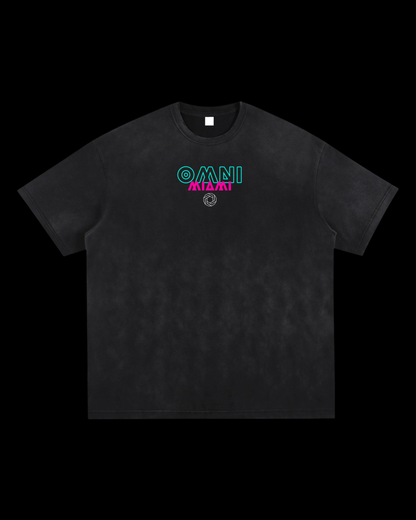 Relaxed Frayed Tee | Miami Neon