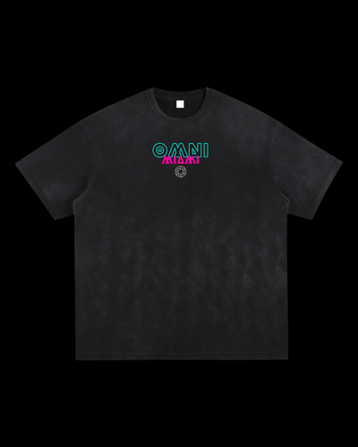 Relaxed Frayed Tee | Miami Palms