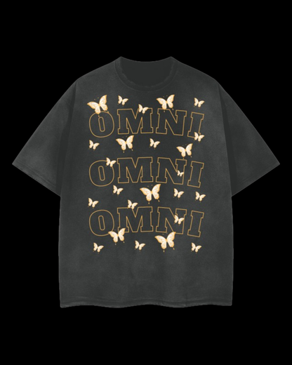 Relaxed Frayed Tee | Butterflies