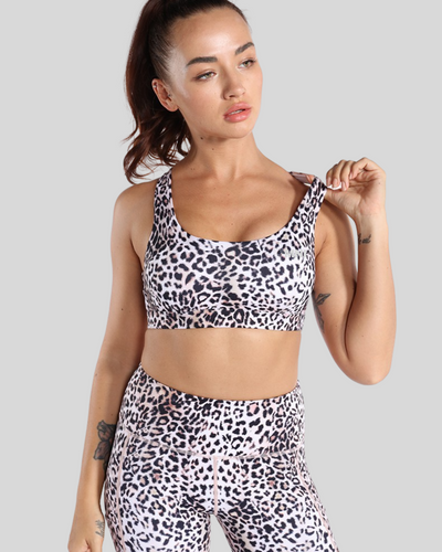 Leopard Cross Sports Bra